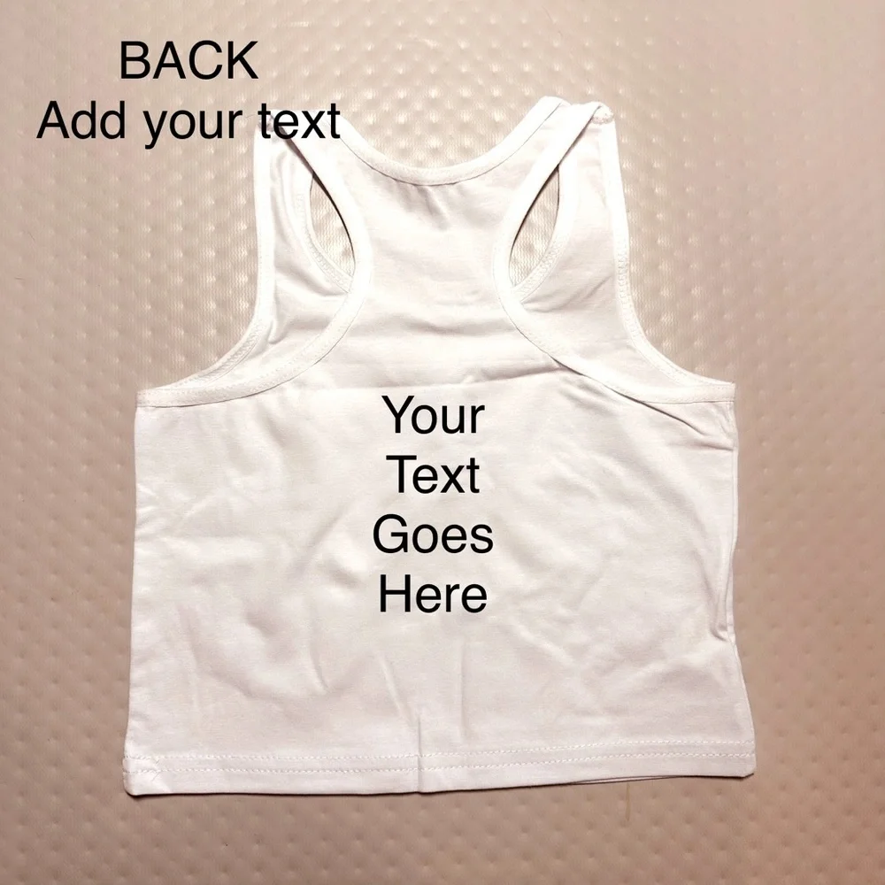 CUSTOM DANCE‎ SONGS CROP TOP CS white